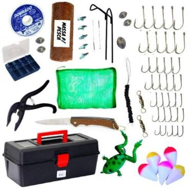 Imagem de Kit Pesca Maleta Barato Completa Itens Pescaria Alicate Pega