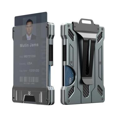 Imagem de Carteira Slim Masculina Com RFID, Capacidade Para 15 Cartões, Clipe De