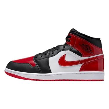 Imagem de Tênis masculino Air Jordan 1 Mid SE (preto/branco/vermelho), preto/branco/vermelho universitário, 46