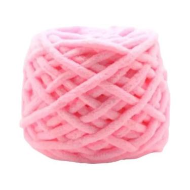 Imagem de Cachecol De Lã Grossa Multicolorido Tricotado Com Efeito De Tira De Ge