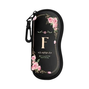 Imagem de Estojo De Óculos De Sol Unissex Leve Com Zíper Design De Letras A-Z Pa