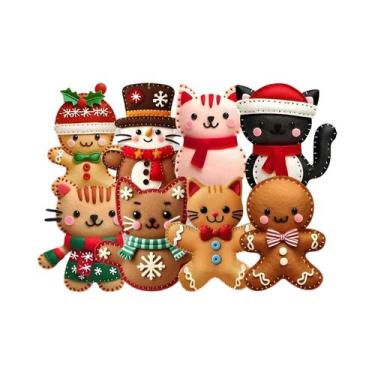 Imagem de Decoração De Árvore De Natal Em Forma De Biscoito De Gengibre, 8 Ou 16