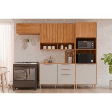 Imagem de Cozinha Modulada MGM 4 Peças Divina C4P263 Cinamomo/Off