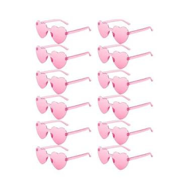 Imagem de Óculos De Sol Em Forma De Coração Coloridos Sem Armação, Vários Pares 