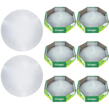 Imagem de Kit 8 Plafon Taschibra Jurerê 25cm Redondo Branco E27 Bivolt