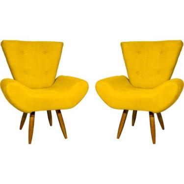 Imagem de Kit 2 Poltronas Decorativa Para Sala Recepção Manicure Consultório Esc