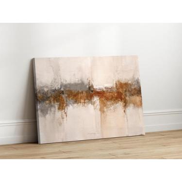 Imagem de Quadros Decorativos  Sala Paisagem Minimalista Bege 130x90 Linha Premi