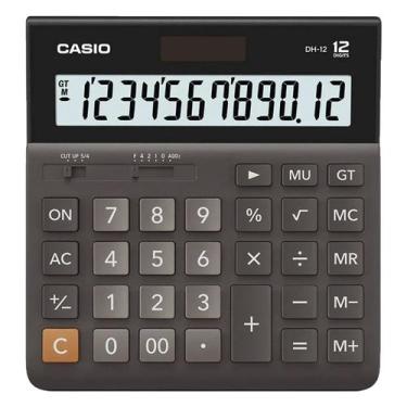 Imagem de Calculadora Casio DH-12-BK-W-DP 12 Digitos - Cinza / Preto