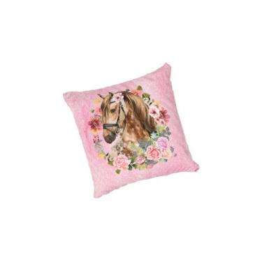Imagem de Almofada com enchimento Cavalo Aquarela Flores - Fabrika de Festa