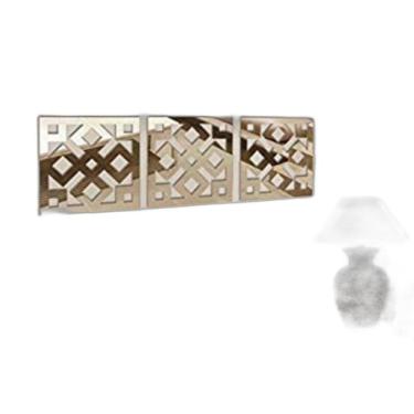 Imagem de Espelho Decorativo Ladrilhos Quarto Sala 50Cm 4Peças