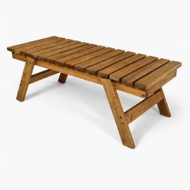 Imagem de Banco em Madeira Maciça para Jardim Unique Yescasa Nogueira