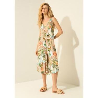 Imagem de Macacão Midi Estampado Com Amarrações-Feminino