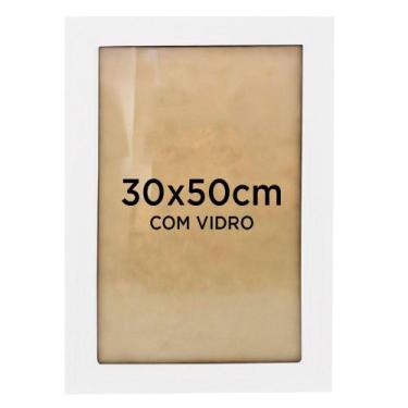 Imagem de Moldura Para Quadro Decorativo 30x50cm Foto Quebra-Cabeça com Vidro - 
