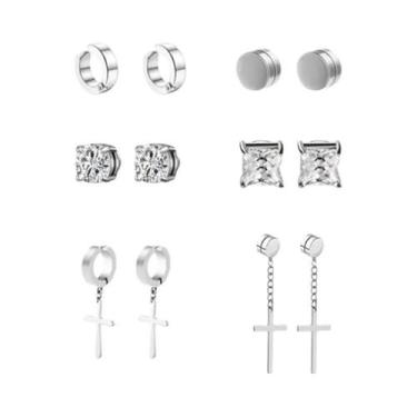 Imagem de Brincos Magnéticos De Moda 1-12 Pares, Brincos Falsos Sem Perfuração P