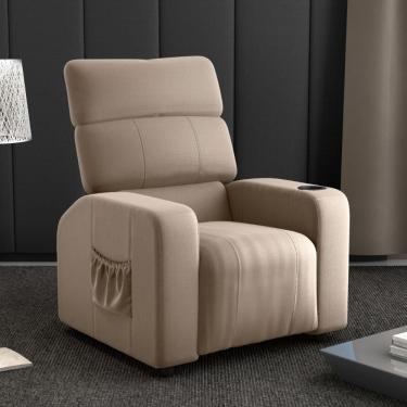 Imagem de Poltrona Reclinável Hi Veludo Turkey Cappuccino Descanso Veludo Turkey Cappuccino CasaH