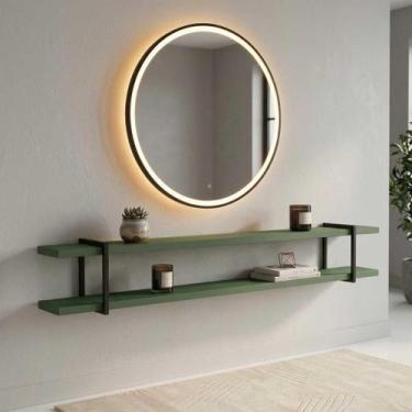 Imagem de Prateleira Multiuso 180cm com Suporte em Metal 100% MDF - Casa Lar Inc