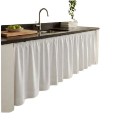 Imagem de Cortina De Pia Largura 1,50 x 0,80 Altura para Cozinha Tecido Oxford Decoração de Cozinha