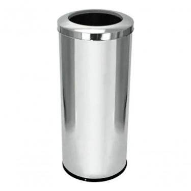 Imagem de Lixeira C34 50L em Aço Inox com Aro Inox para Ambiente Residencial e Comercial Inox