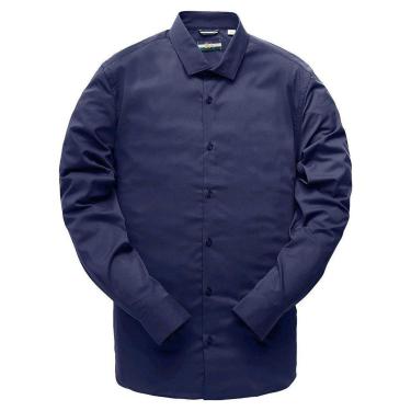 Imagem de Camisa Social Reserva Soft Touch Enxuto Manga Longa Azul-Masculino