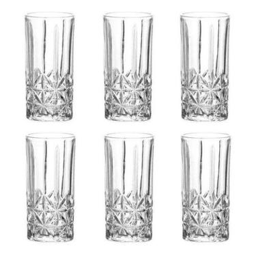 Imagem de Jogo De 6 Copos Altos Vidro Moon Stone 360ml Ke Home