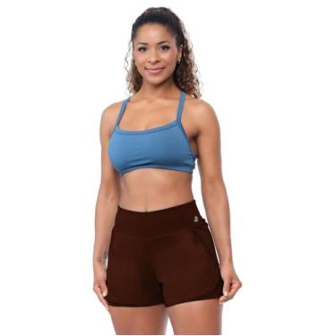 Imagem de Short Fitness Feminino Cós Alto Modelador Poliamida Dry Zero Transparê