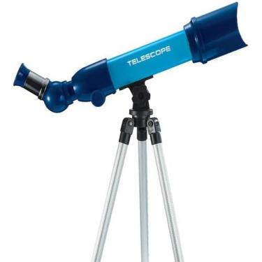 Imagem de Telescópio Astronômico Educativo Foco Ajustável Azul Polibrinq - BP300