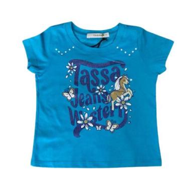 Imagem de T Shirt Tassa Infantil Azul com cavalo, Azul, 10