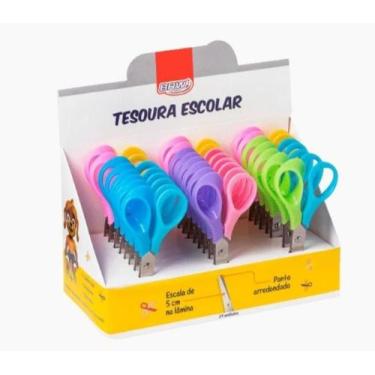 Imagem de Tesoura escolar brw 13 cm bicolor un
