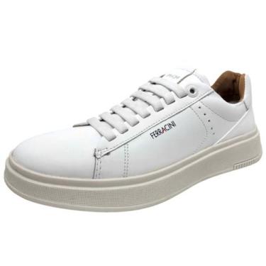 Imagem de Sapatenis Masculino Estiloso Conforto Ferracini Logan, Branco, 42
