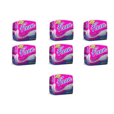 Imagem de Kit 07 pacotes absorventes fleen com abas - 8 und - Maxi Confort