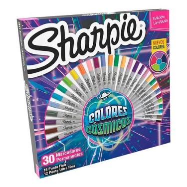 Imagem de Marcador Permanente 30 Cores Cosmic Sharpie Ponta Fina