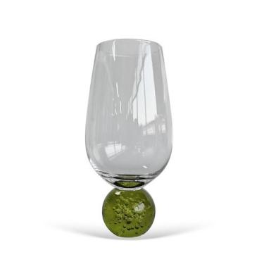 Imagem de Cj.6 Copos Vidro Transparente Globe c/Base Esfera Verde 550ml - BTC