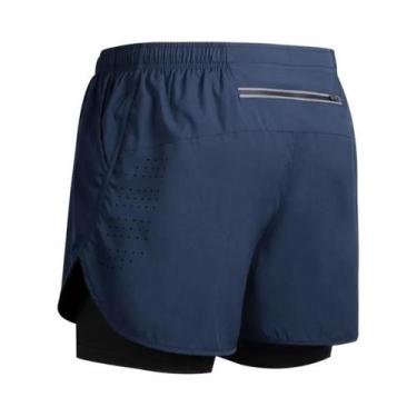 Imagem de Shorts Masculinos De Secagem Rápida 2 Em 1 Para Academia E Corrida, Te