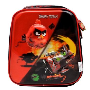 Imagem de Lancheira Angry Birds ABL800101 com Garrafinha e Potinho Preta e Vermelha Santino