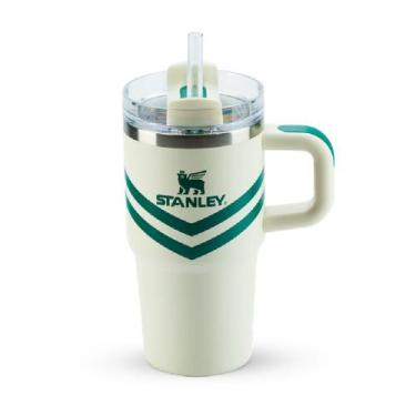 Imagem de Copo quencher stanley com alça 591ml em aço inox cream chevron 08767-0