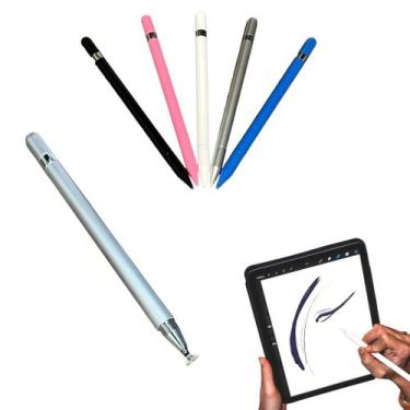 Imagem de Caneta Touch Screen ponta fina p/ Desenho Assinatura 2 em 1 p/ Tablet 