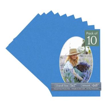Imagem de Passe-partout para moldura CountryArtHouse 5x7 oval livre de ácido 10 