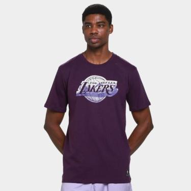 Imagem de Camiseta NBA Los Angeles Lakers Mitchell & Ness Masculina, Roxo, G