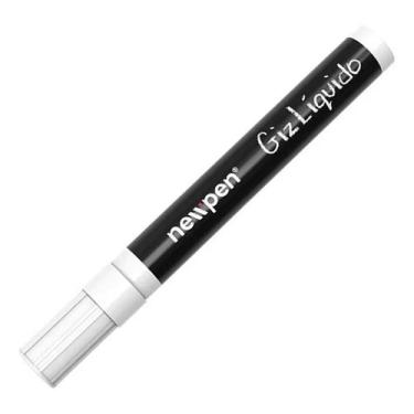 Imagem de Giz Líquido Branco Newpen 8g com Ponta Redonda 4,5 mm