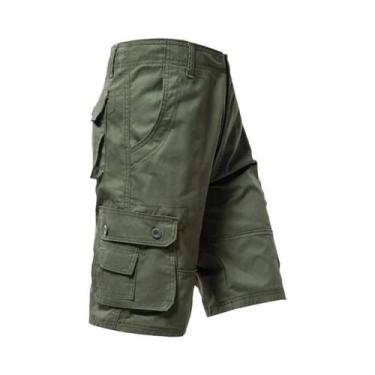 Imagem de Bermudas Cargo Masculinas Tamanho Grande Esportivas Hip Hop Streetwear