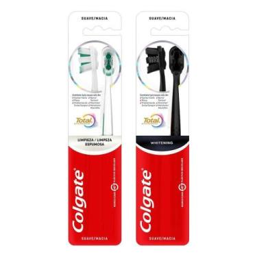Imagem de Kit Colgate Total Active Prevention 2 Escovas Dentais Limpeza Espumosa