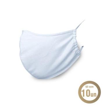 Imagem de Kit 10 Máscaras Em Tecido 100% Algodão Lavável Com Elástico - Maxi Bab