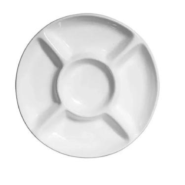 Imagem de Petisqueira 5 Divisórias Melamine Plaza 33Cm Branco Yazi