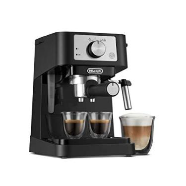 Imagem de De'Longhi Máquina de Café Expresso Manual Stilosa, 15 Barras, Espumador de Leite, Aço Inoxidável, Preto, 85 ml, 34,3 x 20,5 x 28,5 cm