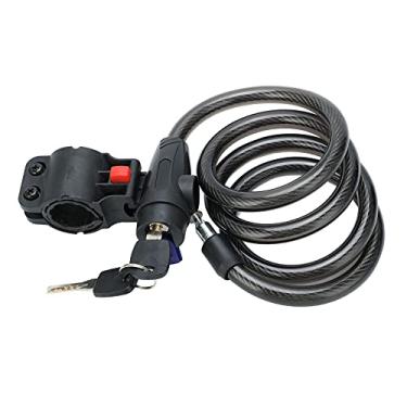 Imagem de RiToEasysports Cadeado de bicicleta, cabo antifurto para bicicleta, trava de segurança com chaves de 1,22 m de comprimento