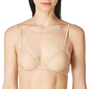 Imagem de Calvin Klein Sutiã feminino Sheer Marquisette sem forro Demi, Nu, 30C