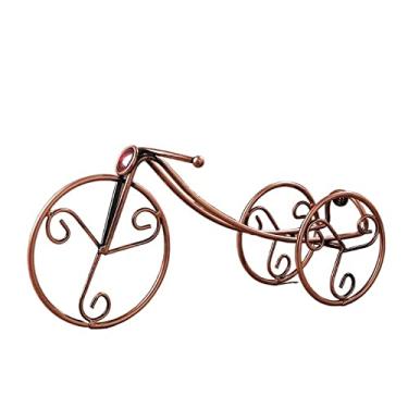 Imagem de Suporte para garrafa de vinho em forma de triciclo, suporte para garrafa de vinho tinto única para garrafa de vinho criativa, ornamentos artesanais, suporte para vinho empilhável