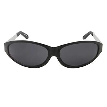 Imagem de grinderPUNCH Óculos de sol masculinos ovais com hastes largas de metal, Preto, prata