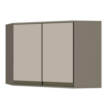 Imagem de Armário Aéreo Canto Oblíquo 2 Portas 79cm Connect Henn Duna/Cristal