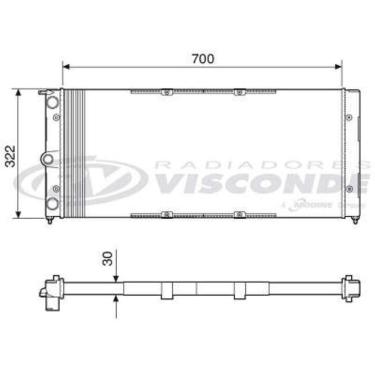 Imagem de Radiador Santana Versailles 1.8 2.0 Com Ar Visconde Rv2256